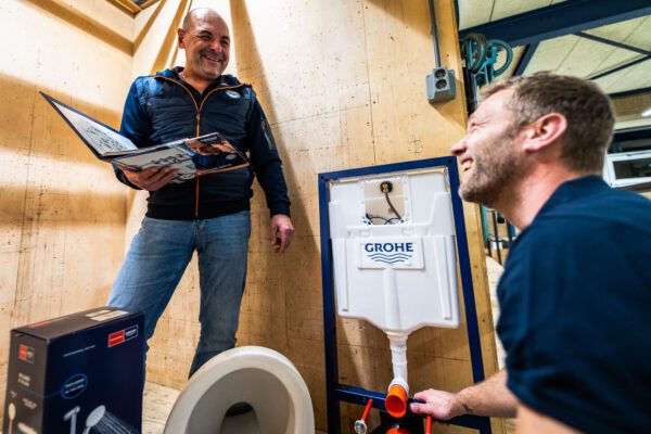 student tijdens Grohe GIVE event
